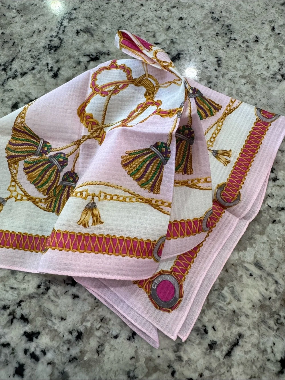 NWT CELINE Vintage Pink Neckerchief Scarf
